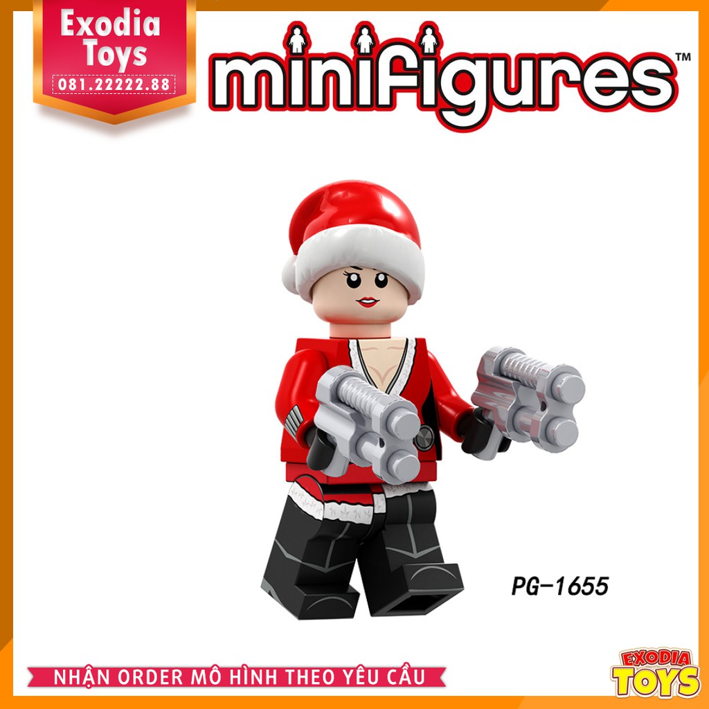 Xếp hình minifigure nhân vật siêu anh hùng hóa trang Lễ Giáng Sinh - Đồ chơi lắp ghép sáng tạo - POGO 8189