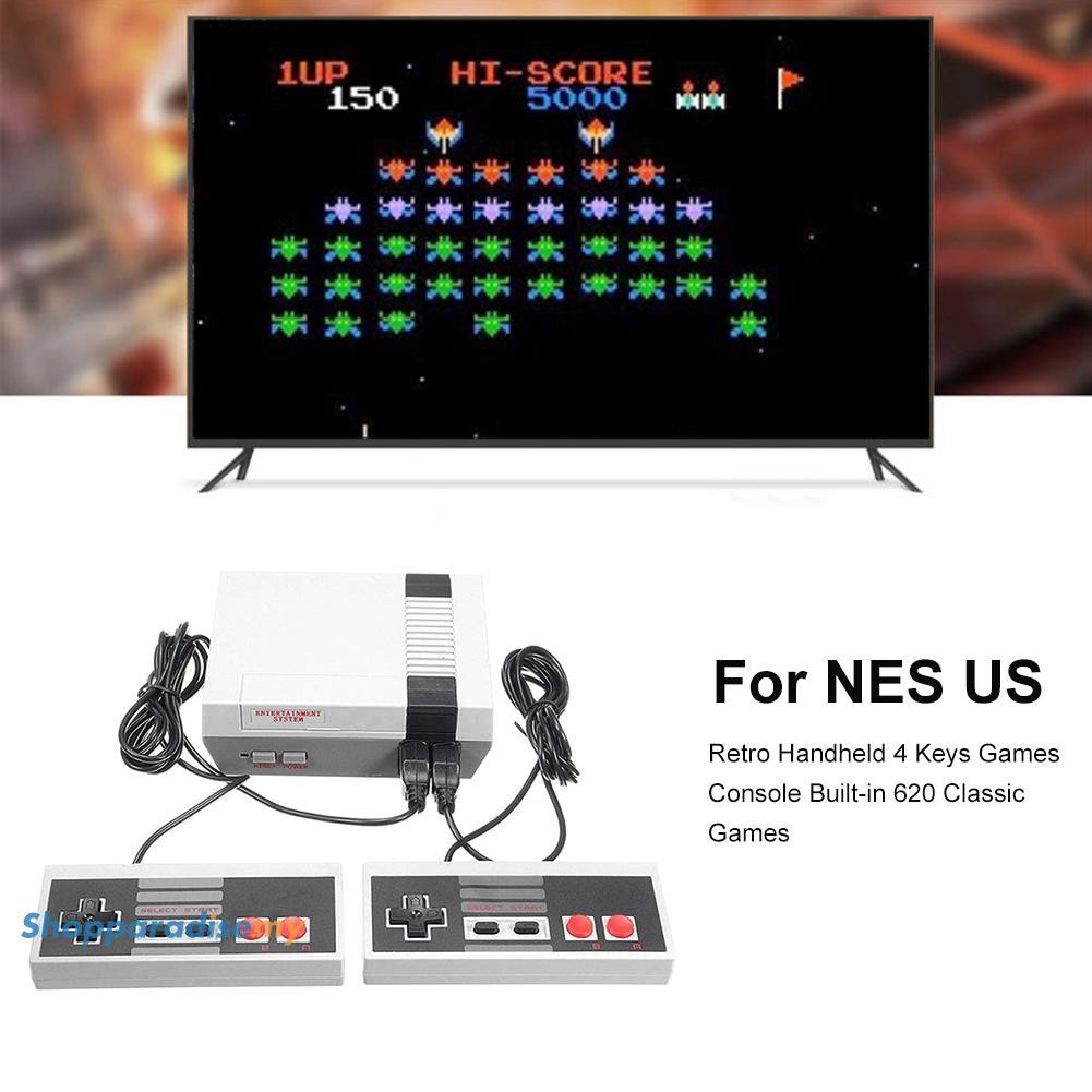 Máy Chơi Game Cầm Tay 4 Nút Kiểu Dáng Cổ Điển Tích Hợp 620 Trò Chơi Nes Us