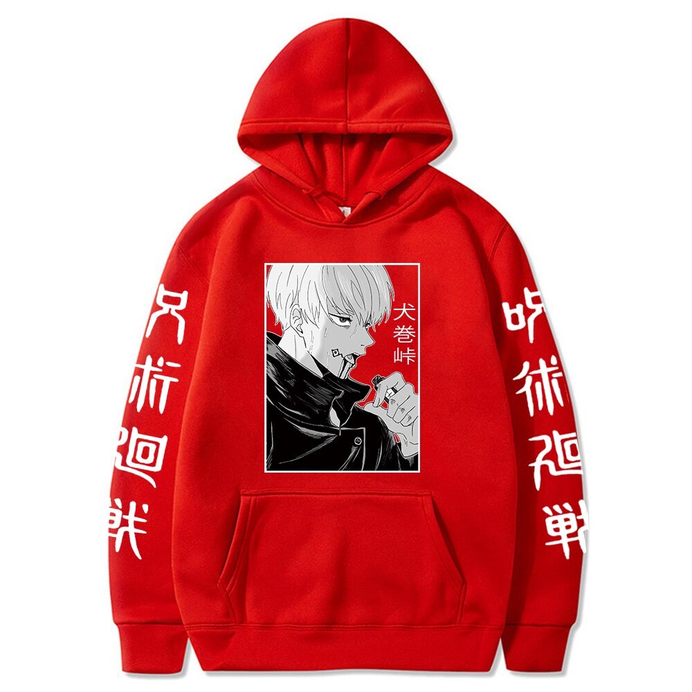 Anime Cửu Âm Chân Kinh Kaisen Áo Hoodie Inumaki Toge Cosplay Áo Thun Cổ Áo Nỉ Nam Nữ