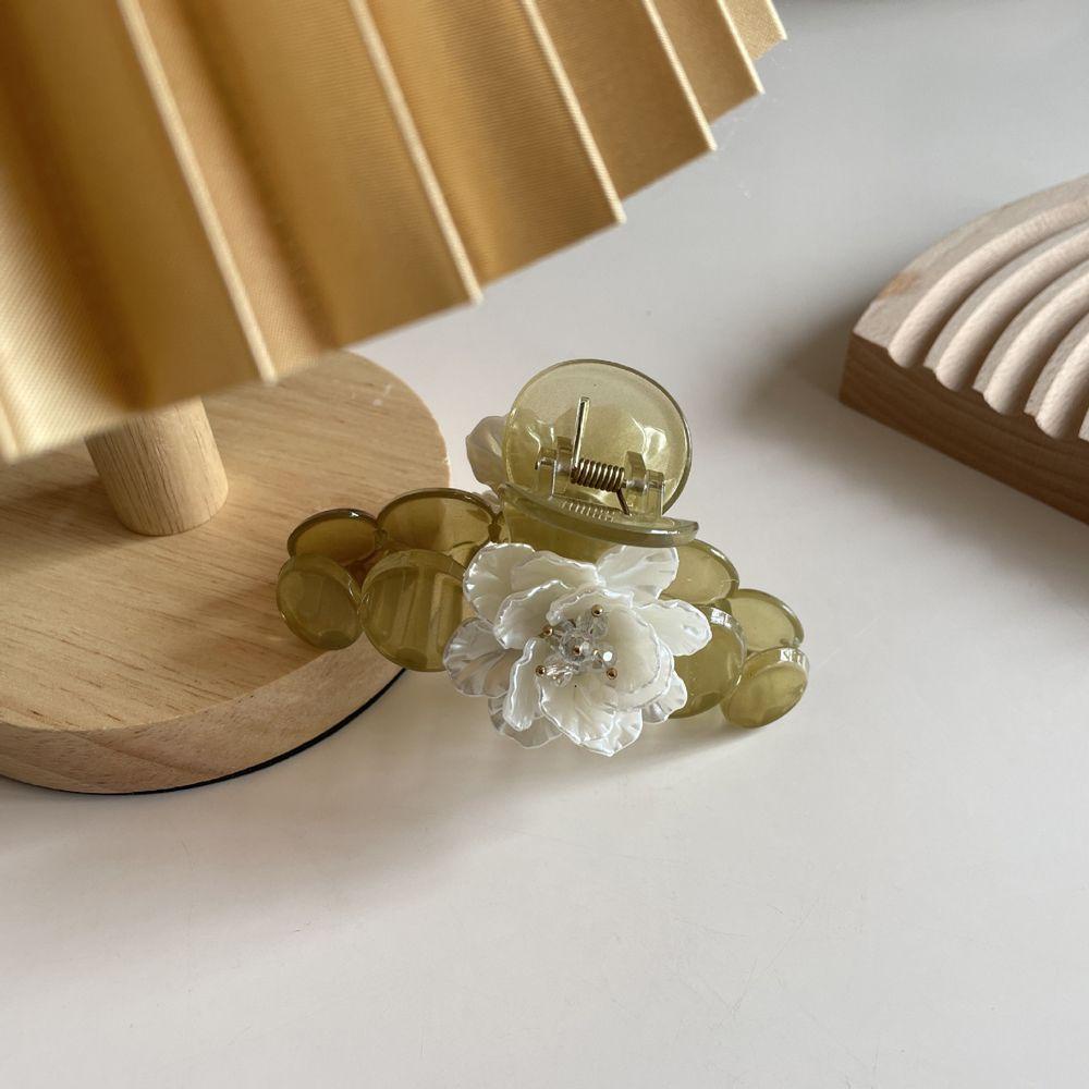 Kẹp Tóc Đuôi Ngựa Hình Hoa Phong Cách Vintage Thanh Lịch Cho Nữ Giá Đỡ