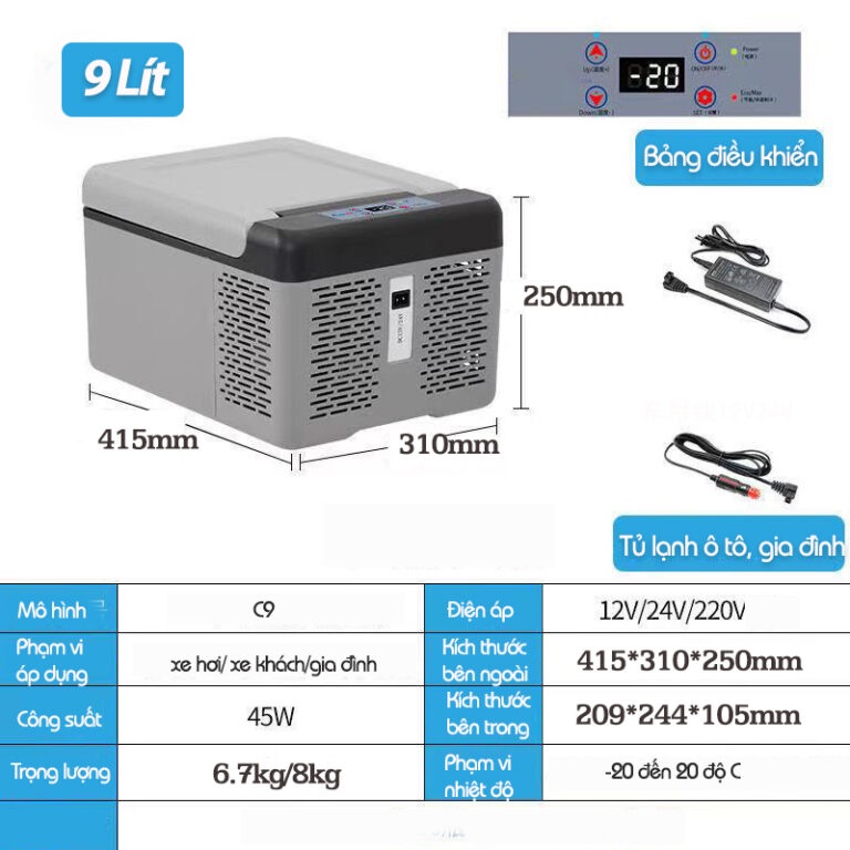 Tủ Lạnh Mini 15L / 20L Dành Cho Ô Tô Có Kết Nối App
