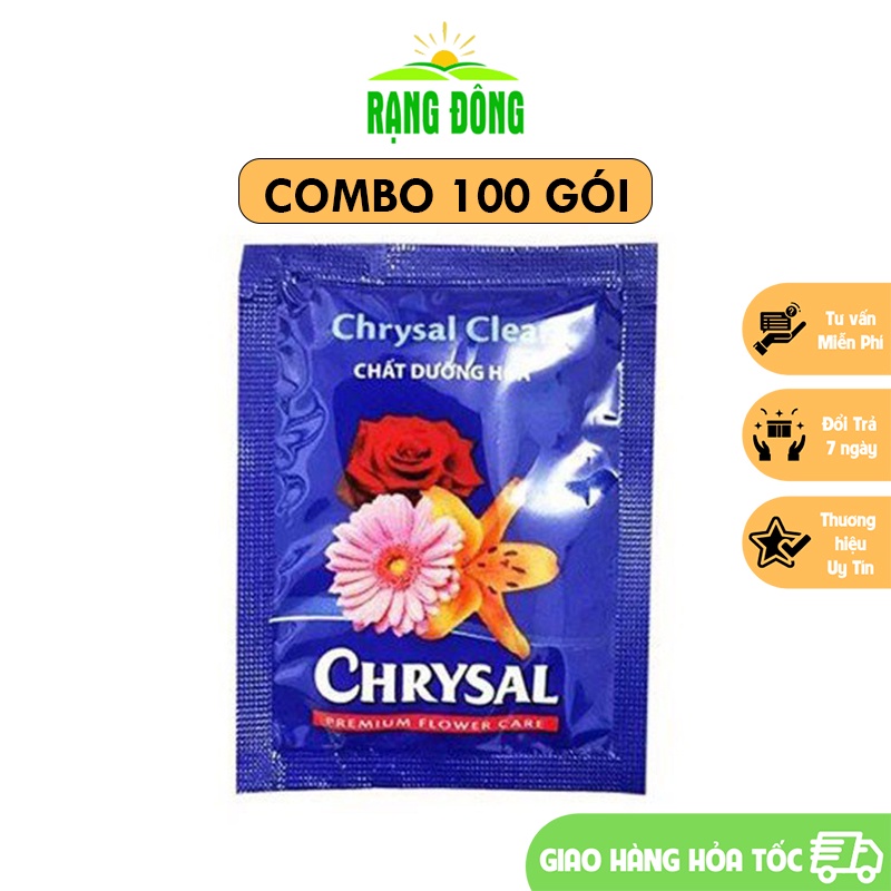 [100 gói] Dưỡng Hoa Lâu Tàn Chrysal - dưỡng hoa tươi lâu, không thối nước - Hạt giống Rạng Đông