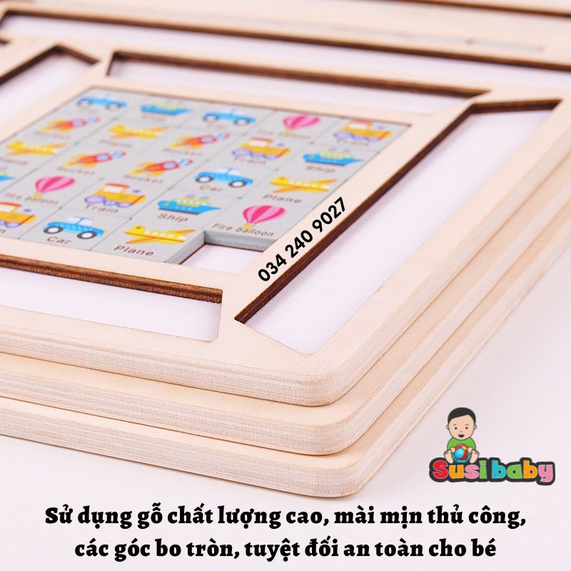 [KÈM QUÀ TẶNG] ĐỒ CHƠI GỖ - ĐỒ CHƠI XẾP HÌNH PIKACHU LUYỆN TƯ DUY CHO BÉ - ĐỒ CHƠI CHO BÉ