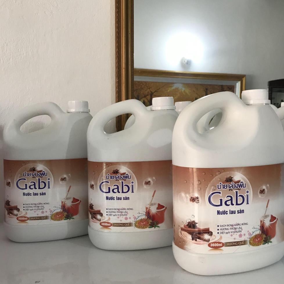 Nước lau sàn nhà Gabi đậm đặc thơm lâu đuổi côn trùng diệt sạch vi khuẩn hương hoa ly 3,6L - Ninjin Store