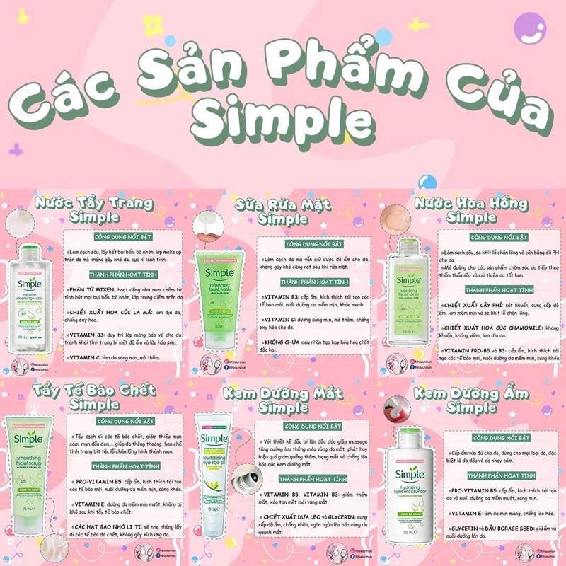 [Hàng nhập khẩu chính ngạch] Nước tẩy trang Simple Kind to Skin Micellar Cleansing Water