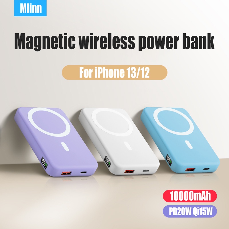 Pin sạc dự phòng không dây 2022 10000mAh 15W USB 20W thích hợp cho iPhone13 12 Samsung S22 MagSafe