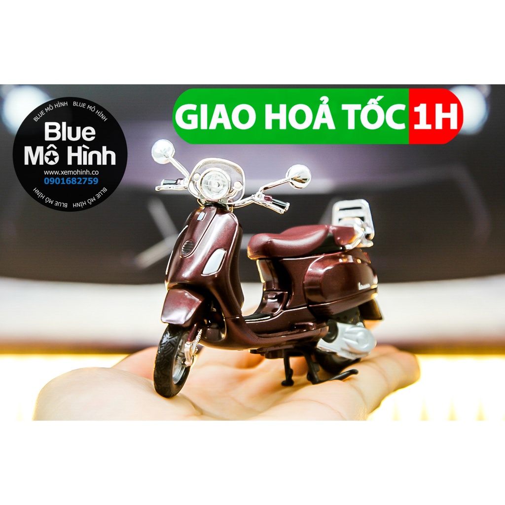 Mô hình xe máy Vespa LXV 1:18 Nâu