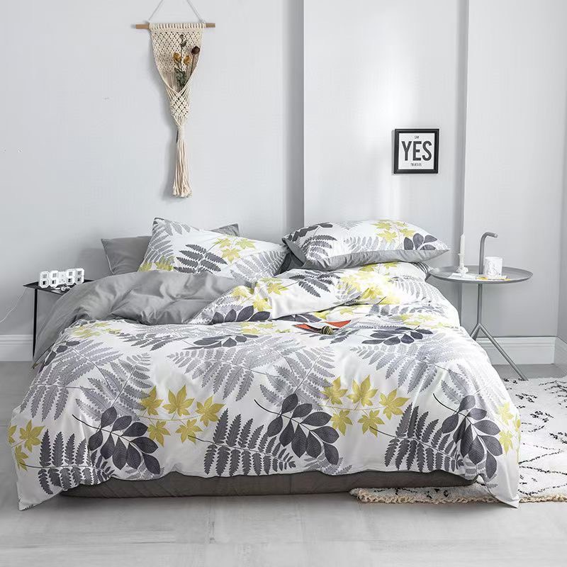 Bộ chăn ga gối cotton living Bo Decor cotton pha lụa cao cấp