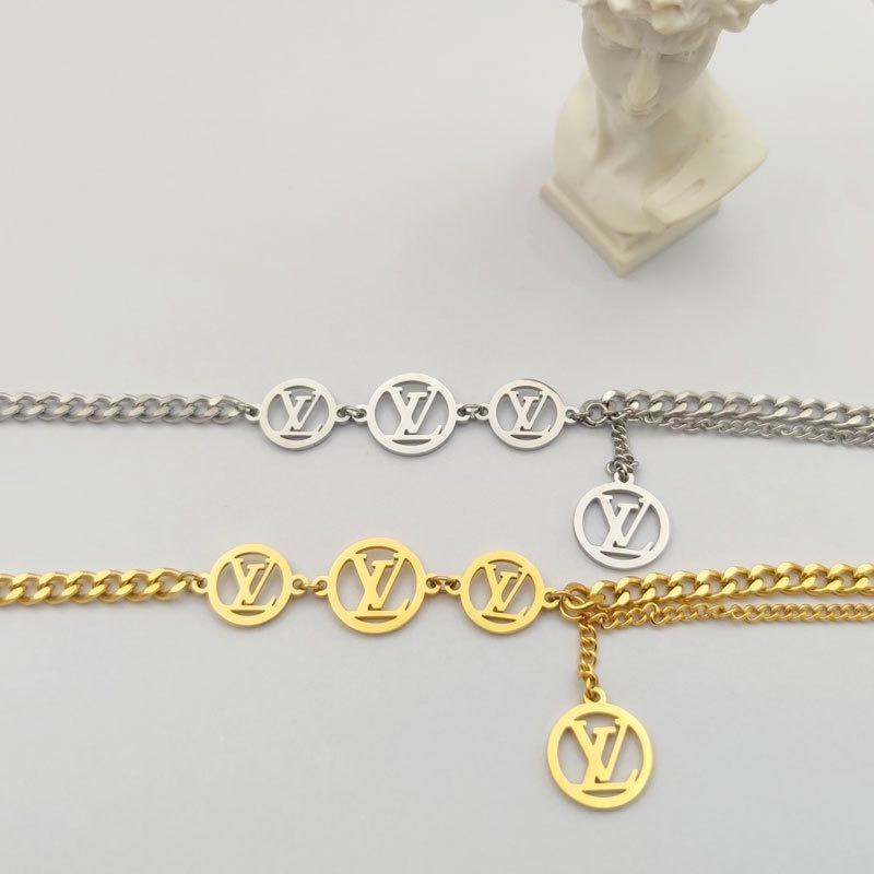 Vòng Tay Thép Titan Mạ Vàng 18K Thiết Kế Đơn Giản Thời Trang Cao Cấp Cho Nữ