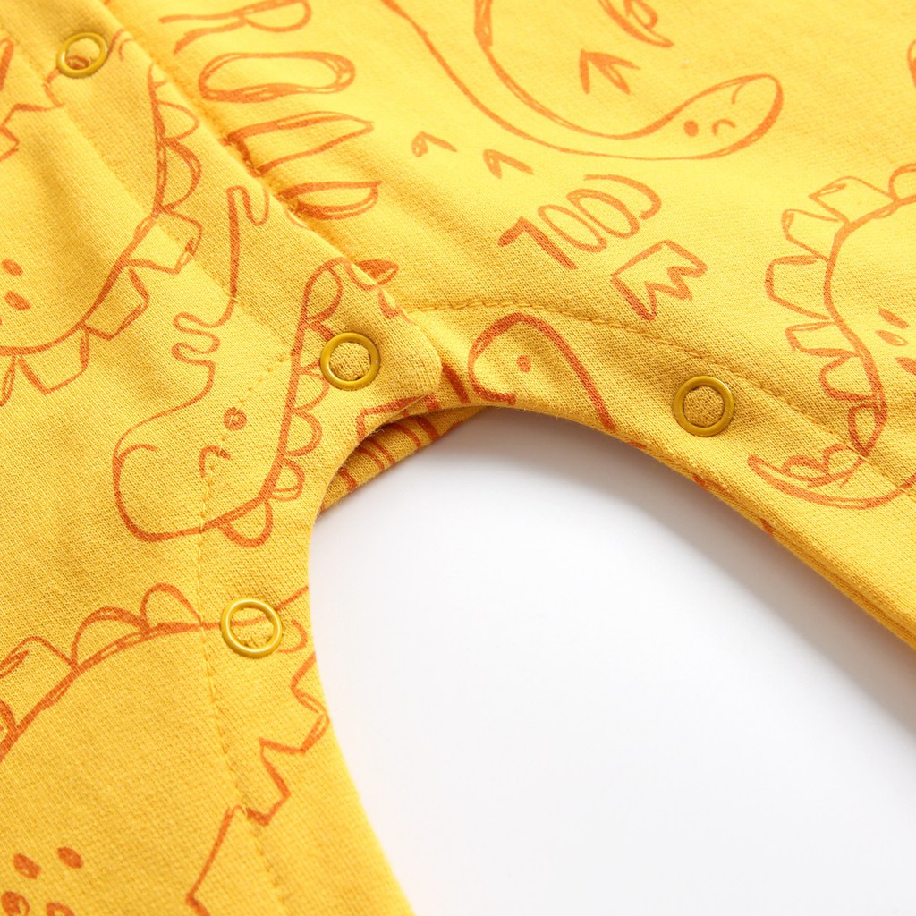 Bộ Áo Liền Quần Sanlutoz Chất Liệu Cotton Dài Tay Có Mũ Trùm Đầu Cho Bé Trai