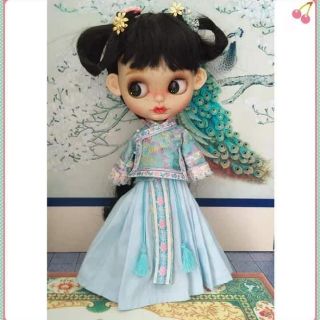 Đầm hán phục cổ trang cho búp bê bjd