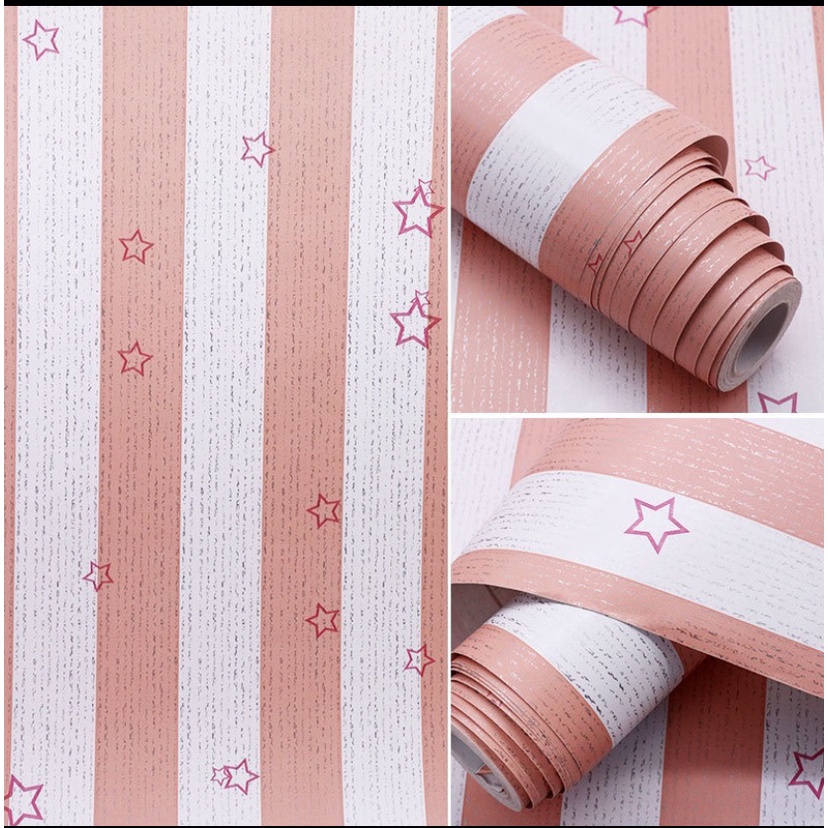 Decal giấy dán tường hình ngôi sao có sẵn keo dán khổ 45cm NS63