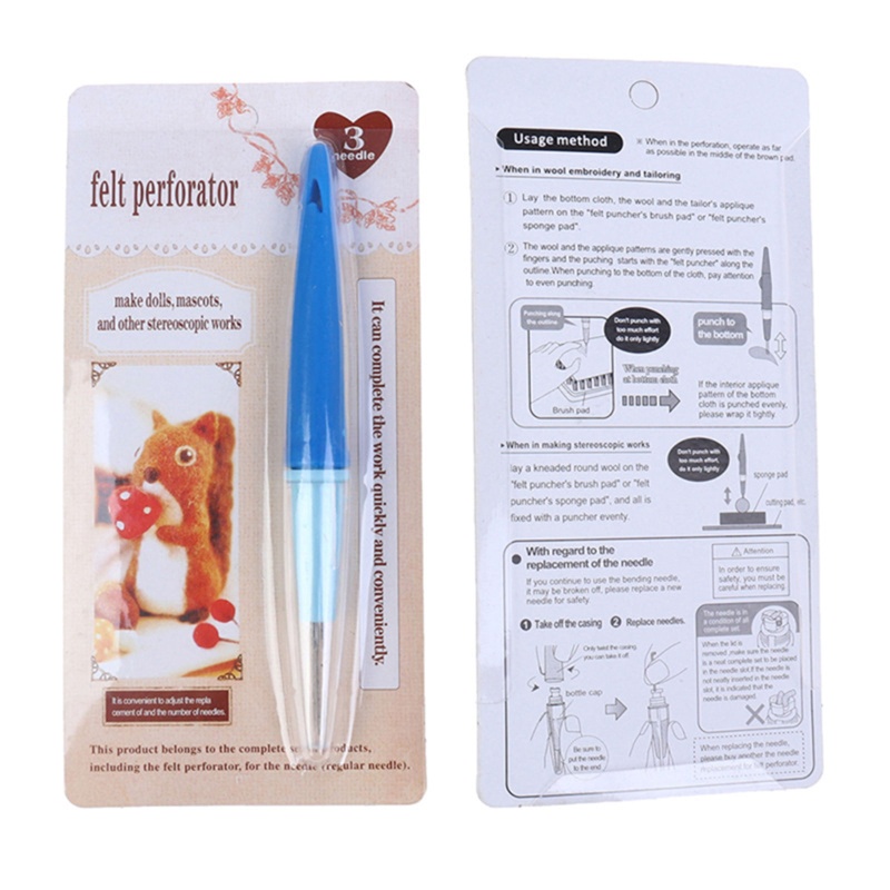 Bút Đan Len Kèm 3 Kim Dùng Làm Đồ Thủ Công Tiện Dụng