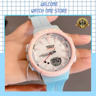 Đồng hồ nữ casio baby-g nữ bgs-100sc - xanh hồng cực kì đáng yêu