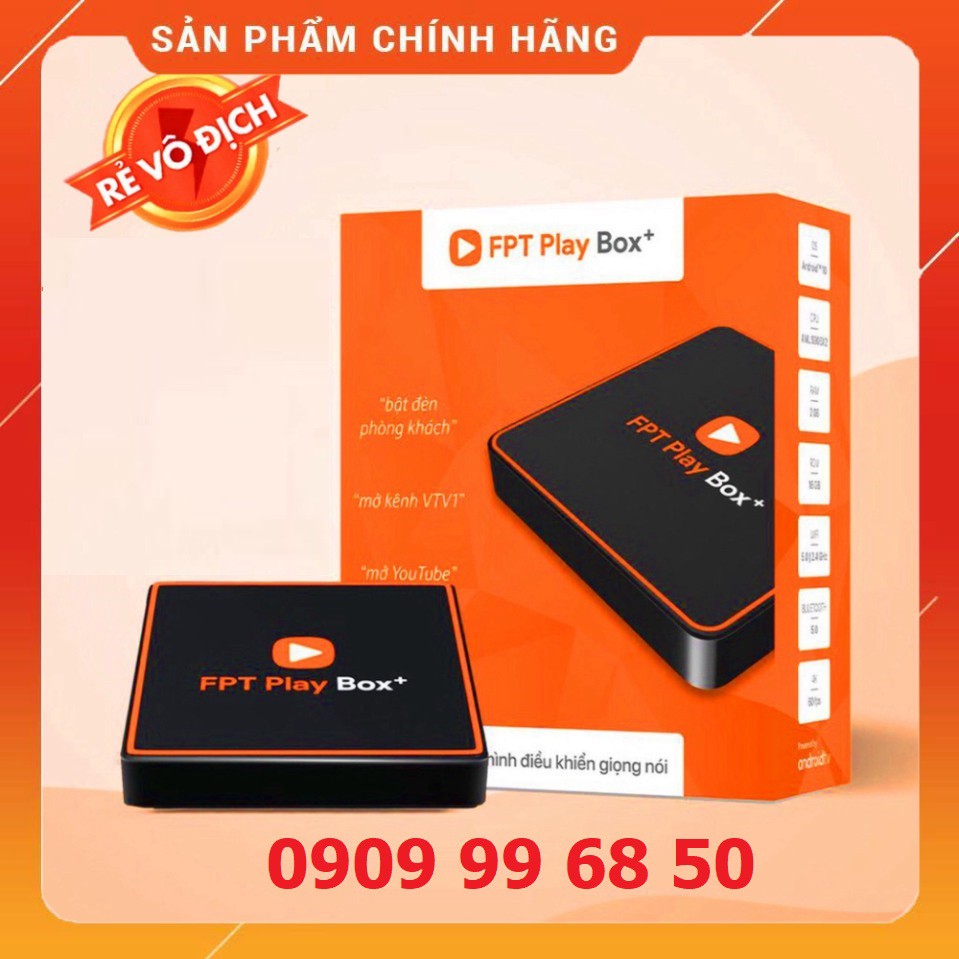 [TRUYỀN HÌNH ĐIỀU KHIỂN GIỌNG NÓI] FPT Play Box+ Mẫu S500 - Đầu Thu Android 10.0 [NEW 100%] Xem Youtube Trên TV Thường