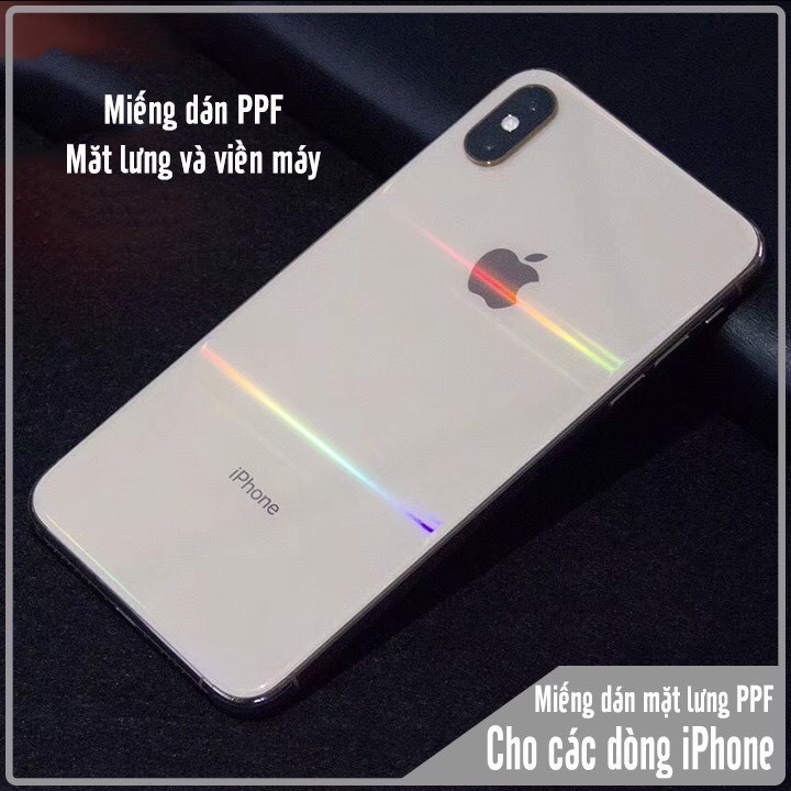 Miếng Dán PPF 7 Màu Cho iPhone 7/8/7 Plus/8 Plus/X/Xs/Xr/Xs Max/11Pro Max Chống Trầy Mặt Lưng Full Viền - PPF Full Box