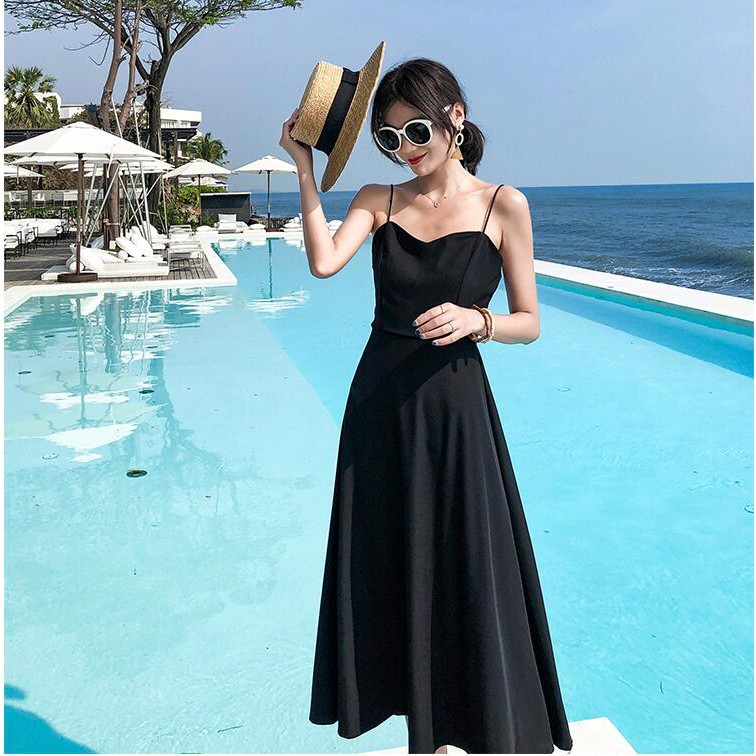 Đầm midi nữ thiết kế dây hở lưng thời trang | BigBuy360 - bigbuy360.vn