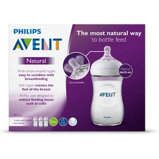 Set 3 bình Avent Natural 260ml