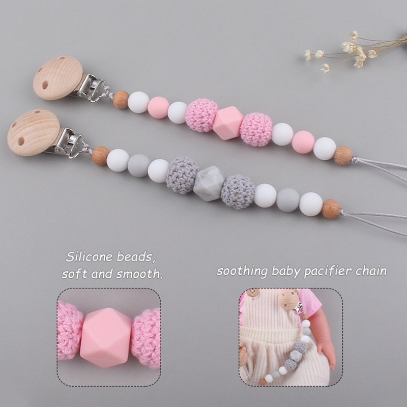 Set 3 Món Gồm Vòng Tay Kẹp Núm Vú Giả + Kẹp Tóc Cho Bé Sơ Sinh