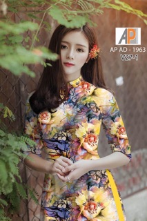 Vải áo dài 3D 