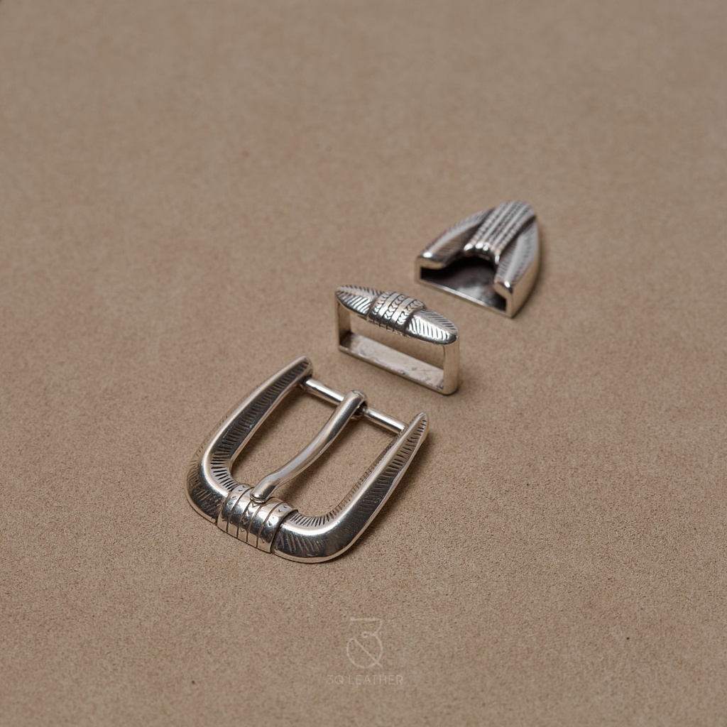 Mặt dây lưng Nam Nữ màu Bạc, mã MDL095, size 25mm, chất liệu Hợp kim cao cấp mạ Bạc, mặt thắt lưng nam