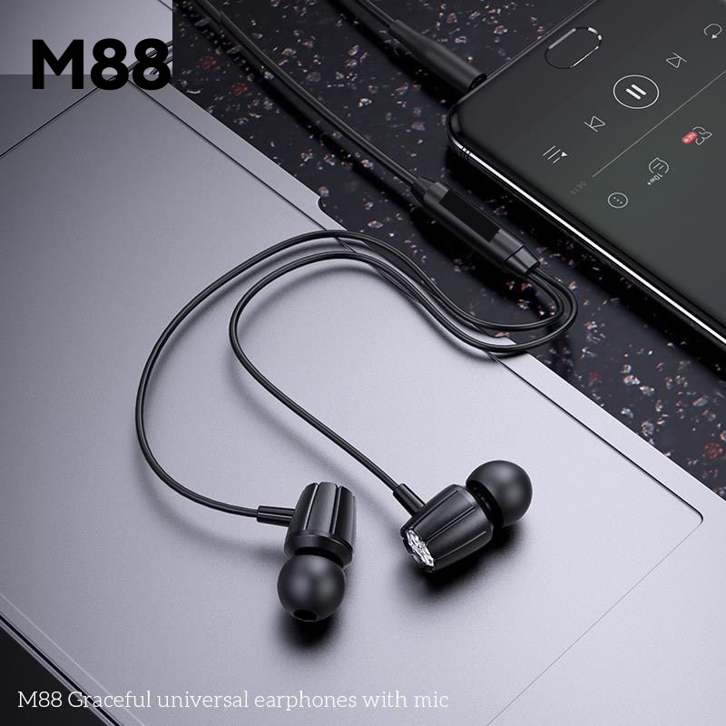 Tai Nghe Nhét Tai Có Dây Chính Hãng M88 Gaming Chống Ồn Bảo Hành 1 Tháng 1 Đổi 1