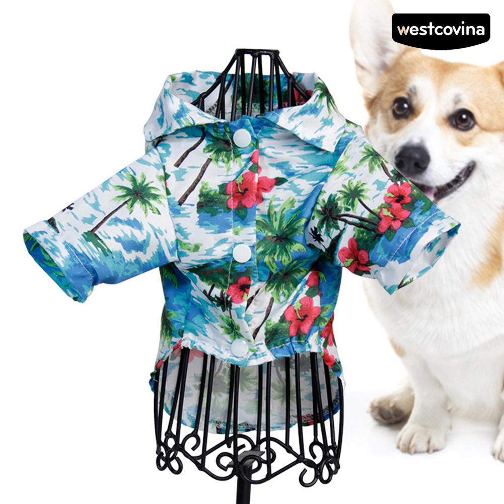 Áo Sơ Mi In Họa Tiết Cây Dừa / Quả Dứa Thời Trang Mùa Hè Cho Cún Cưng