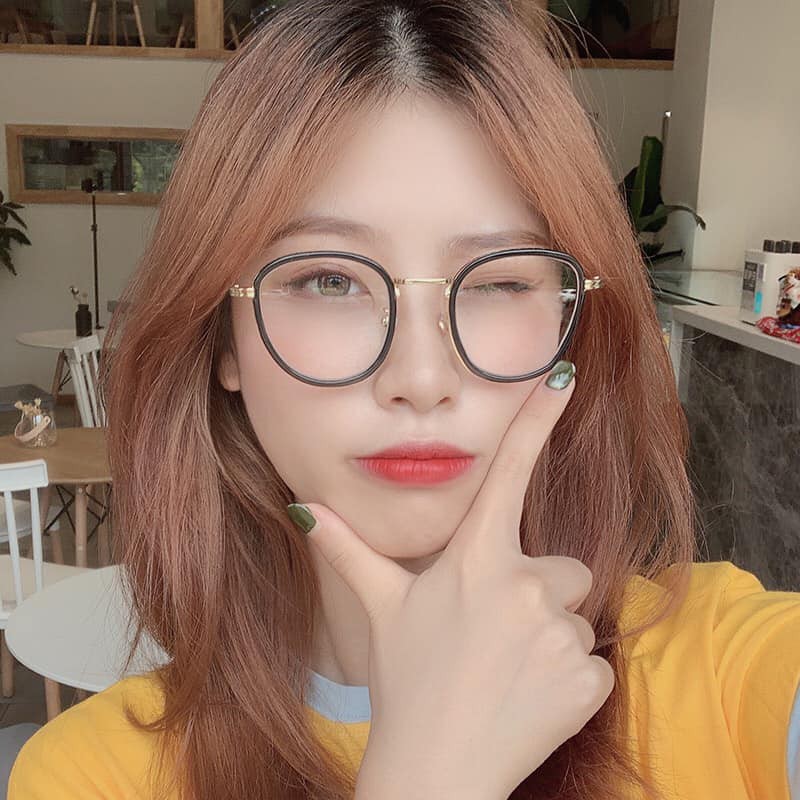 Kính Gọng Tròn Gỉa Cận Viền Bọc Kim Loại Kiểu Dáng Thời Trang, Kính Mắt Trong 0 độThay Thế Kính Cận | BigBuy360 - bigbuy360.vn