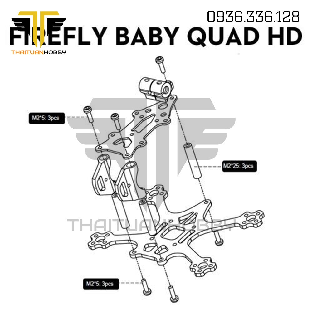 Khung Máy Bay Flywoo Firefly Baby Quad 1.6 inch