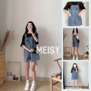 Quần Yếm 2 Dây Sooc Bò Rách (Meisy)