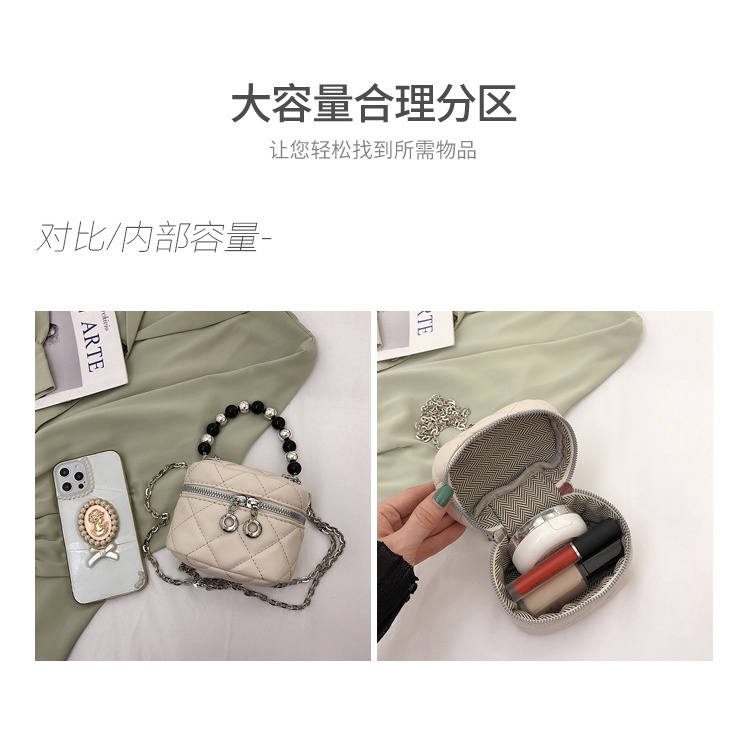 Túi đeo chéo quai xỏ hạt mini thời trang 2022 xinh xắn cho nữ