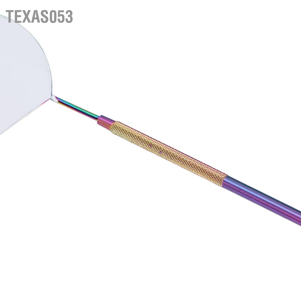 Texas053 Bộ nhíp nối dài lông mi bằng thép không gỉ Knurled Tay cầm Gương kính có thể tháo rời dụng cụ kẹp đầy màu sắc tay