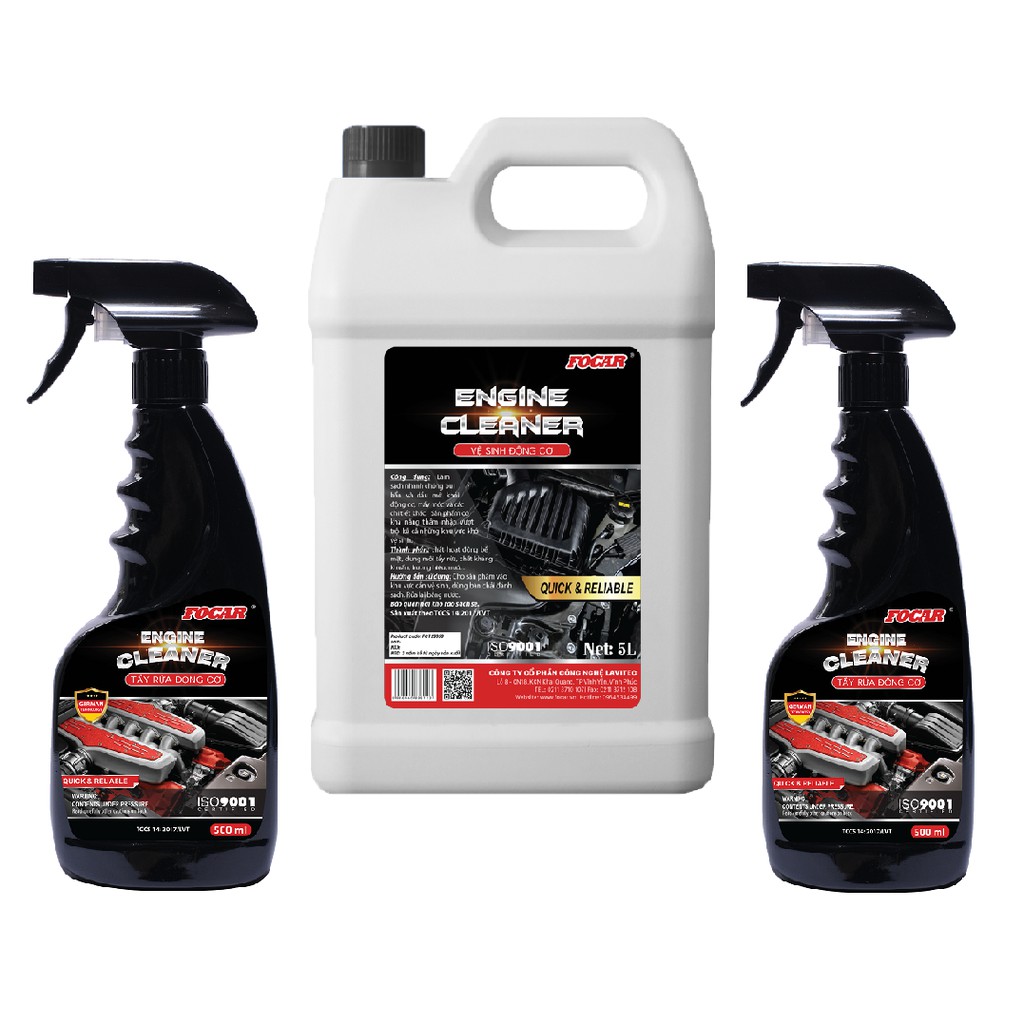 FOCAR Dung dịch vệ sinh động cơ oto Engine Cleaner 5 L