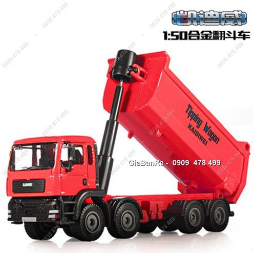 Mô Hình Kim Loại Xe Tải Ben Công Trình Tỉ Lệ 1:50 (18cm) - KDW - 9933