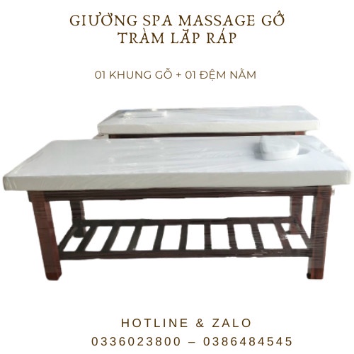 Giường gỗ spa giường gỗ body spa giường gỗ massage - Luôn Có Hàng