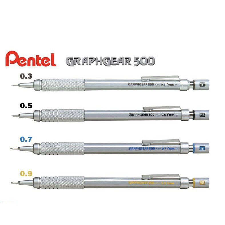 Bút chì bấm cơ khí cao cấp Pentel GRAPHGEAR 500 PG517 (0.5/0.7mm)