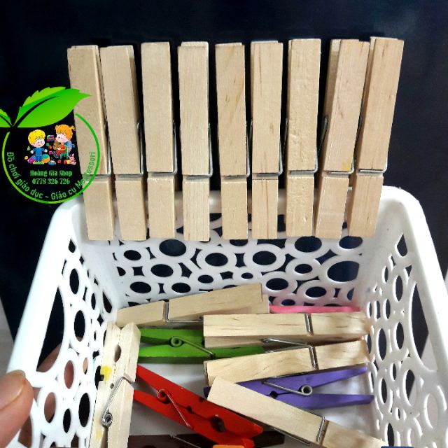 Set 50 Kẹp gỗ 7cm