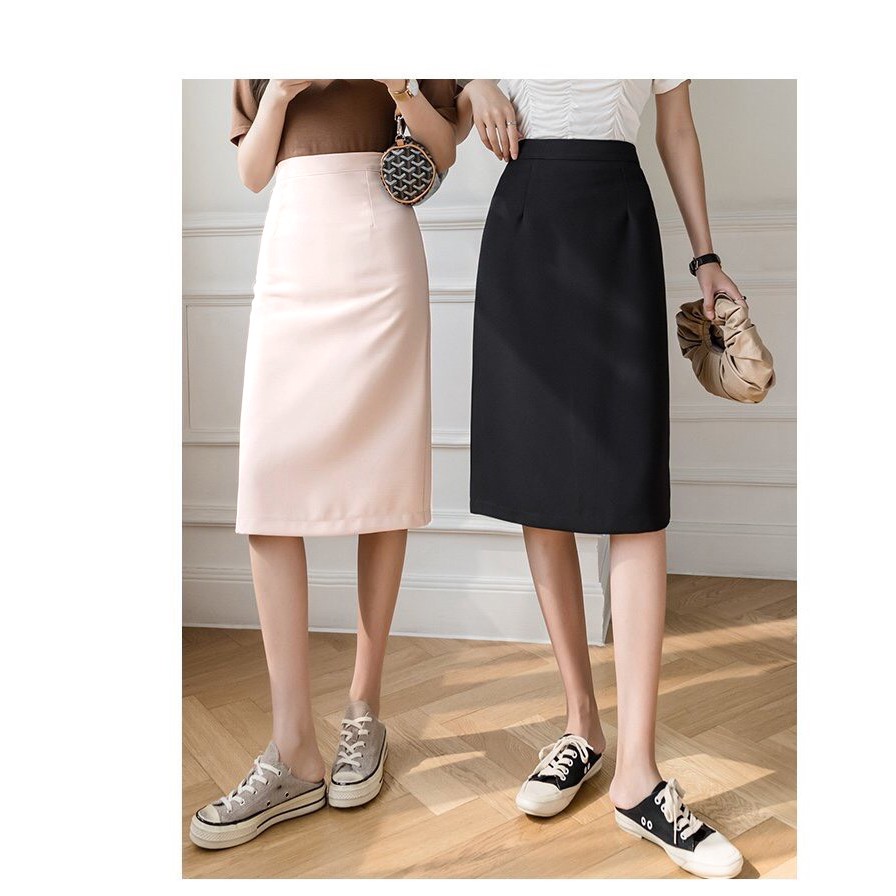 Chân Váy Chữ A Trẻ Trung Xẻ Sau Dài Đến Gối Dài 60cm | BigBuy360 - bigbuy360.vn