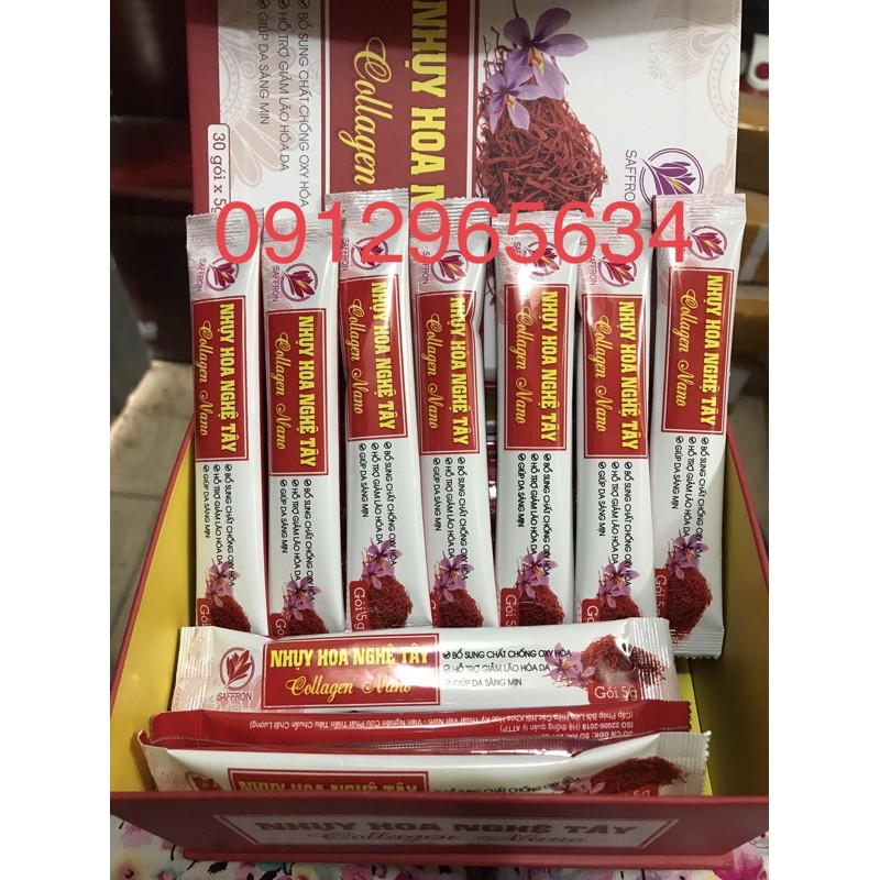 Bột Nhụy hoa nghệ tây Collagen Nano giúp đẹp da nâng cao sức khoẻ