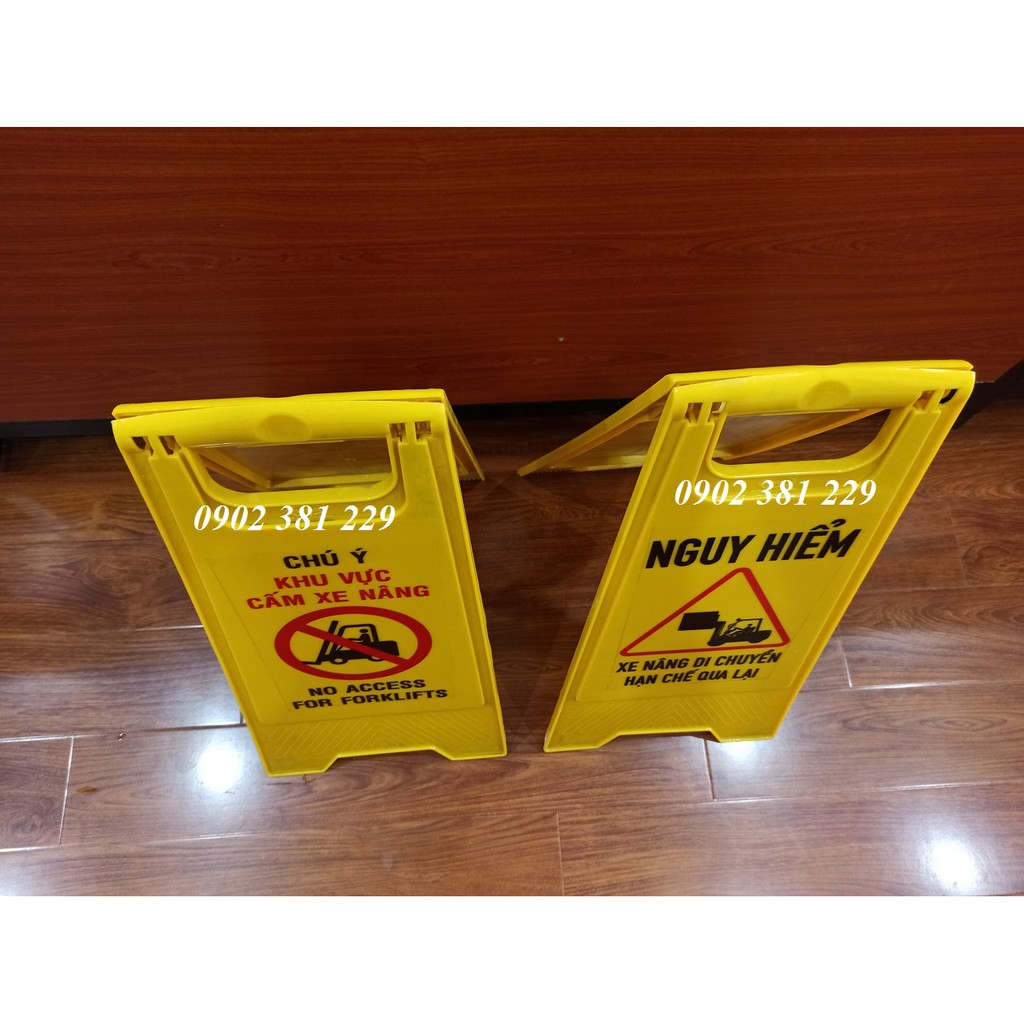 Biển cảnh báo XE NÂNG chữ A - gấp gọn