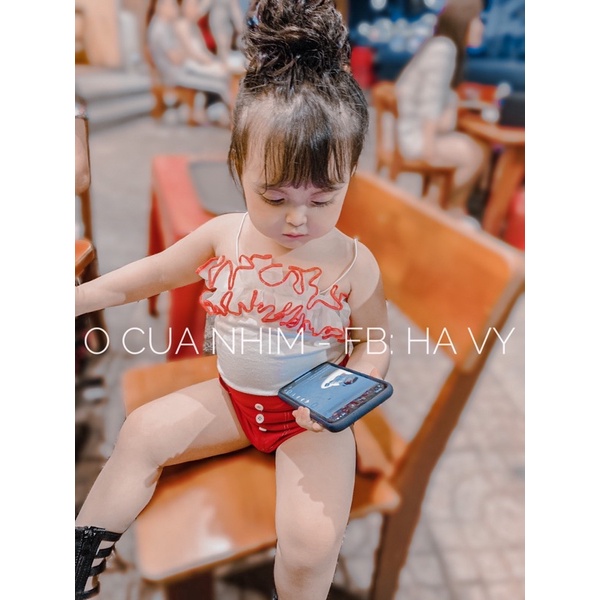 Set áo 2 dây bèo phối quần sexy cho bé ❤️