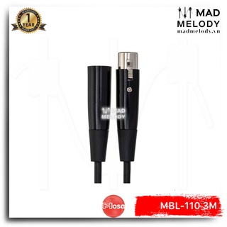 Hosa Economy Microphone Cable MBL-110 (3m) (XLR3F - XLR3M) (Dây cáp Micro thu âm canon XLR đực cái, Brand New)
