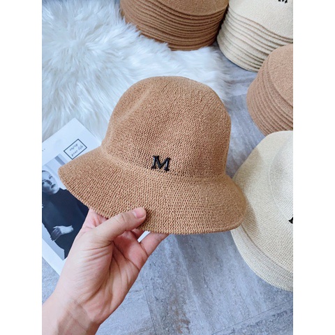 (RẺ VÔ ĐỊCH ) Mũ cói chữ M phong cách Hàn Quốc mẫu mới SHOPDUYENCUONG