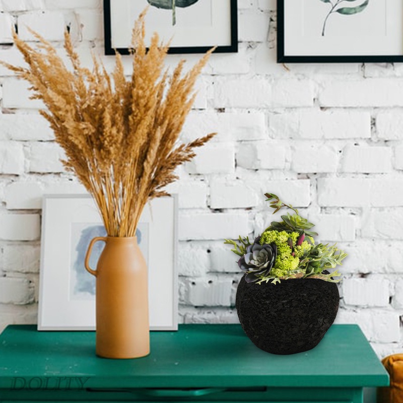 Mini Resin Craft Planter Flower Pot Succulent Desktop Garden Home Decor