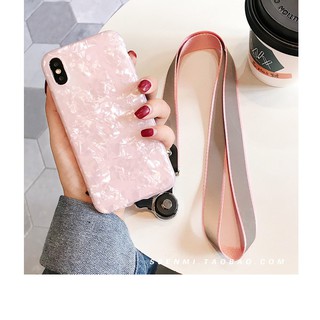 Ốp Xà Cừ Trắng Hồng Cho Iphone