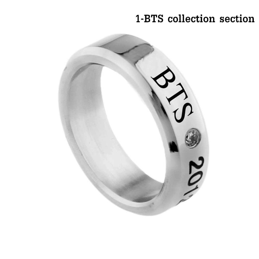 Nhẫn đeo tay thép Titan có tên các thành viên nhóm BTS thời trang và trẻ trung