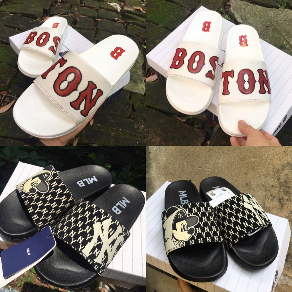 ✅[ Full Box + Bill 🌺] Dép Boston trắng đỏ, NY đen, 𝐌𝐋𝐁 Hot Hit 2020 dép | WebRaoVat - webraovat.net.vn