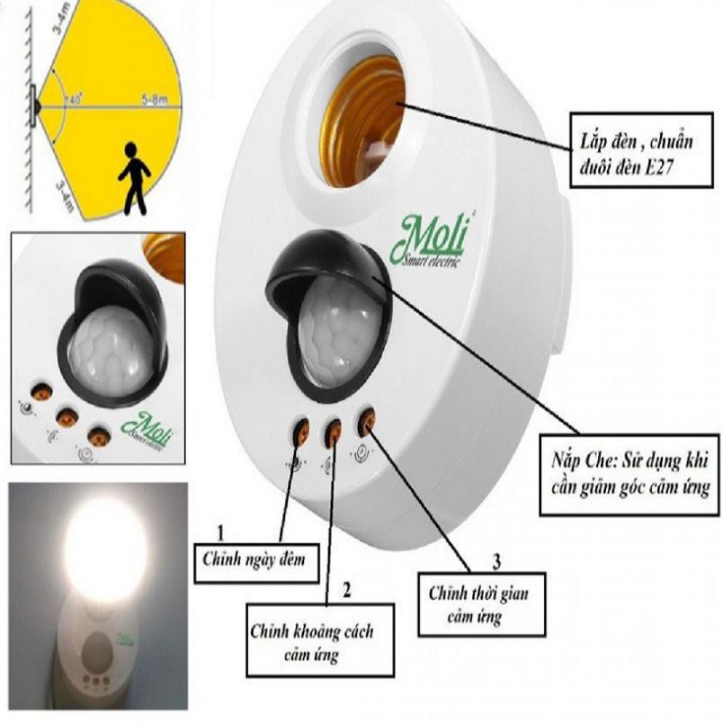 Đuôi đèn cảm ứng moli ML-D23 | Shopee Việt Nam