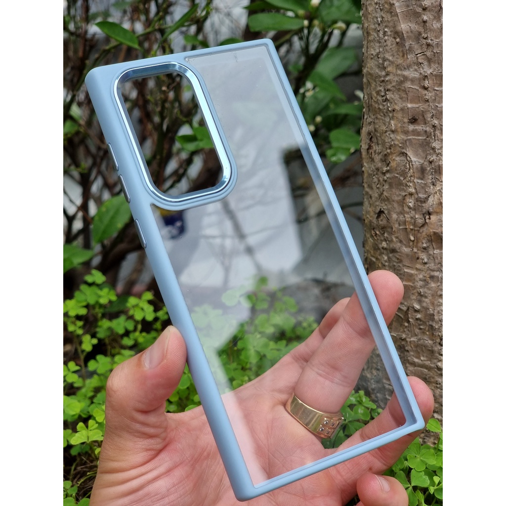 Ốp Lưng Trong Viền Màu Bảo vệ Camera cho SamSung Galaxy s22 / s22 plus / s22 ultra - Chính Hãng Miruyi