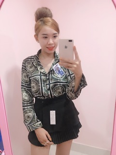 Áo phi lụa hoạ tiết 130k